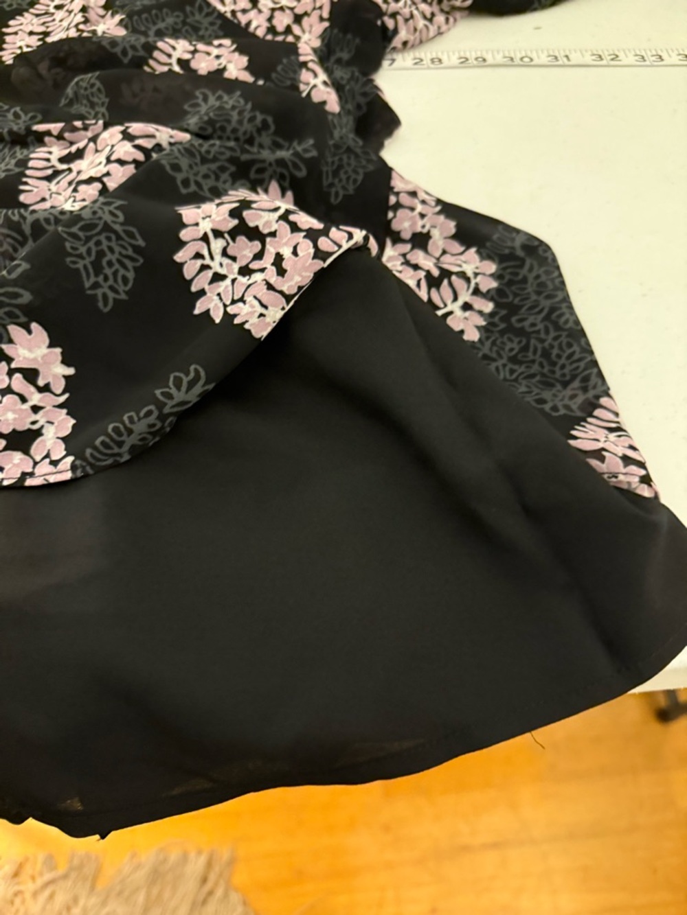 Belle by Kim Gravel Black Tunic with Pale Pink Floral Print - Picture 11 of 12